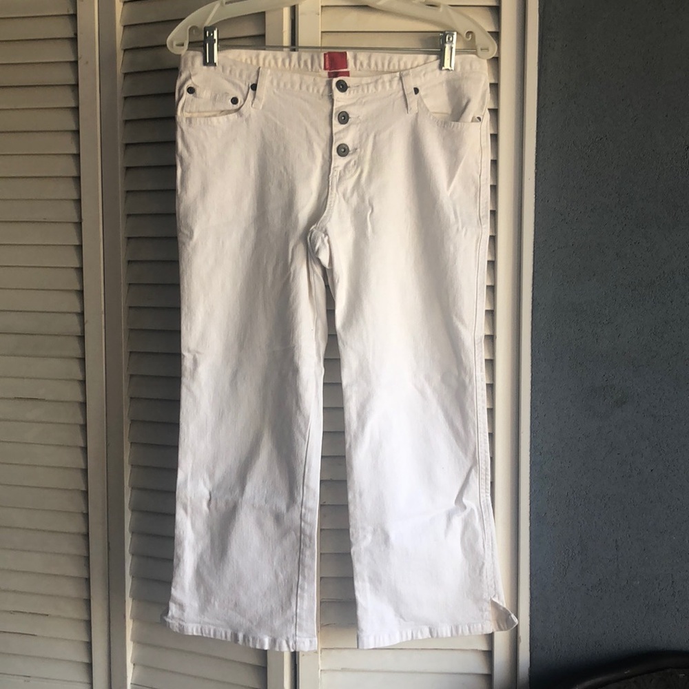 White Tilt Stretch Jeans